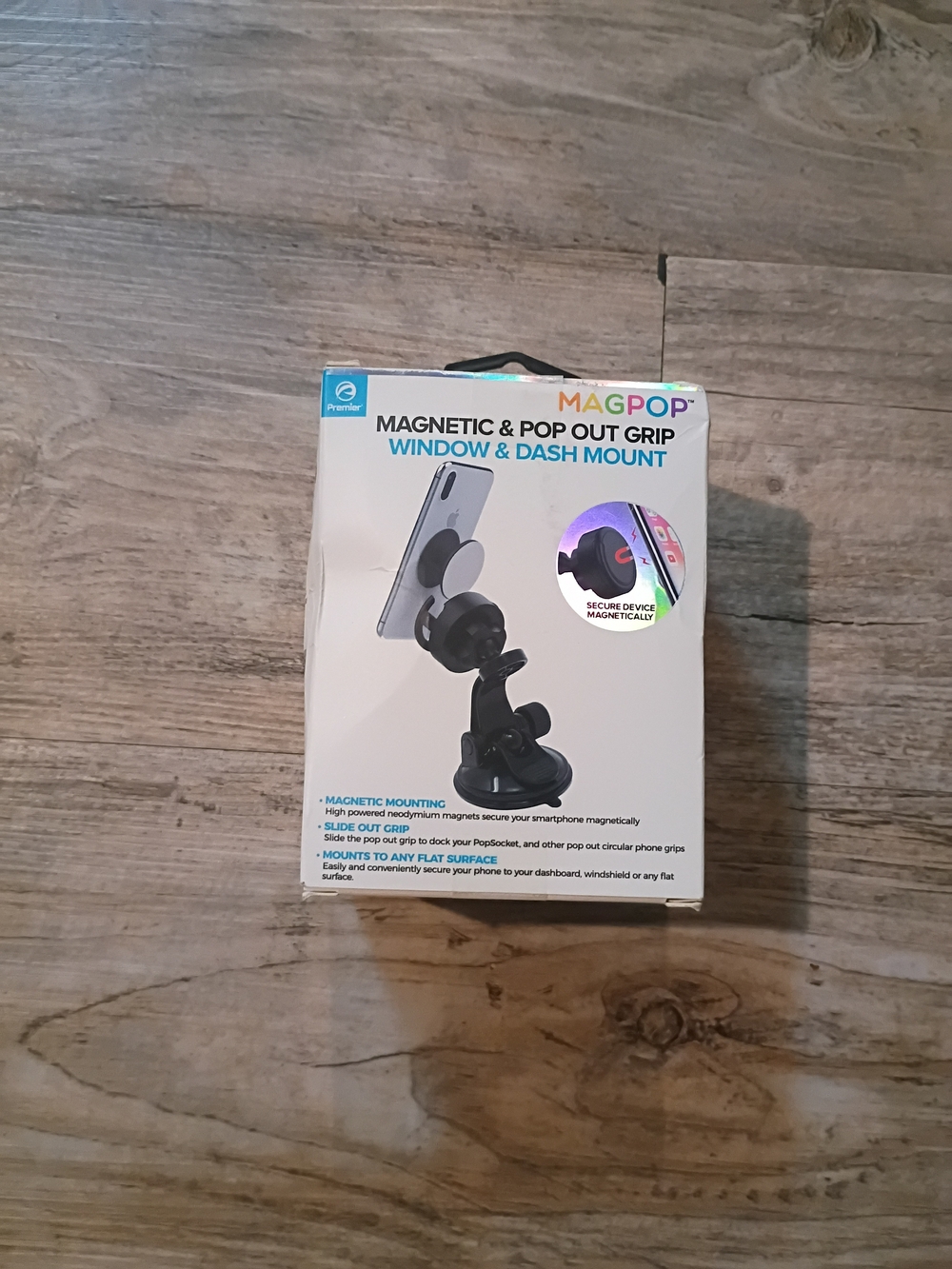 Magnetic & Pop Out Grip Window & Dash Mount - Black